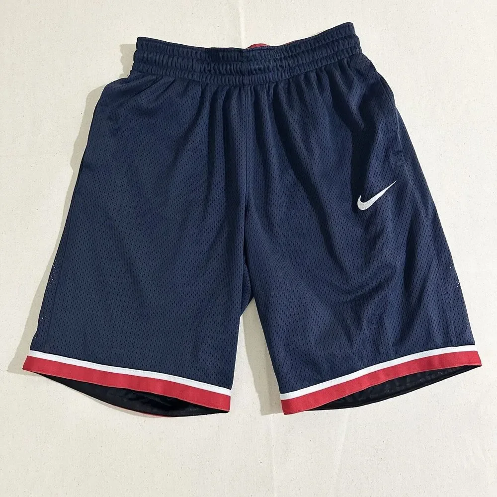 Nike Dri-FIT Mens Blue/Red Poly Classic Basketball Shorts AQ5600-010 Small
